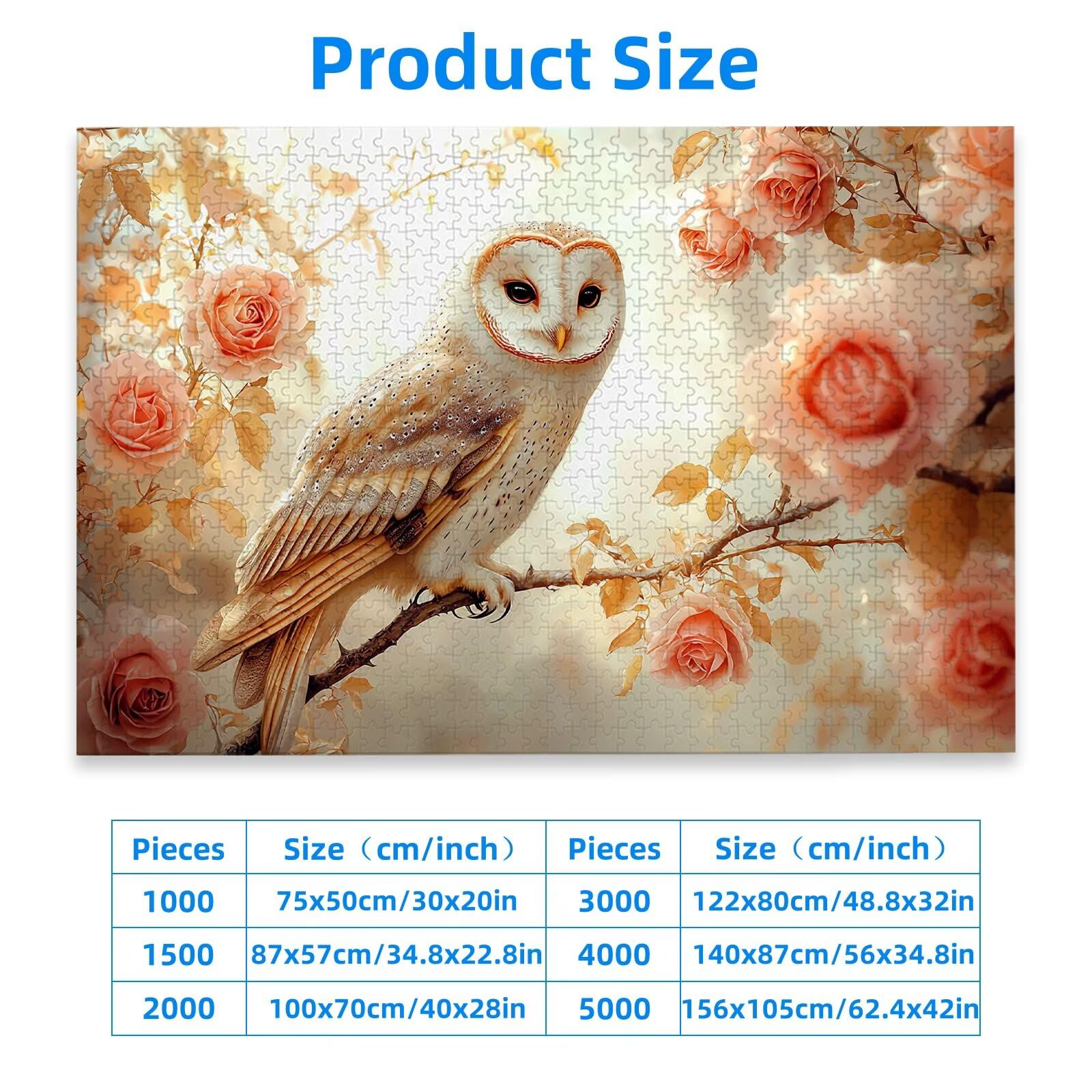 Puzzle dla dorosłych 2000, puzzle sowa dla dorosłych, różowe puzzle z wykwintnym pudełkiem, niemożliwe drewniane puzzle do wystroju pokoju, prezenty dla kobiet, prezenty dla mężczyzn, -1356