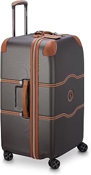 DELSEY Paris Chatelet Air 2.0 Hardside Luggage with Spinner Wheels, Chocolate Brown, Checked-26 Inch Trunk, Chatelet Air 2.0 Hardside Luggage with Spinner Wheels