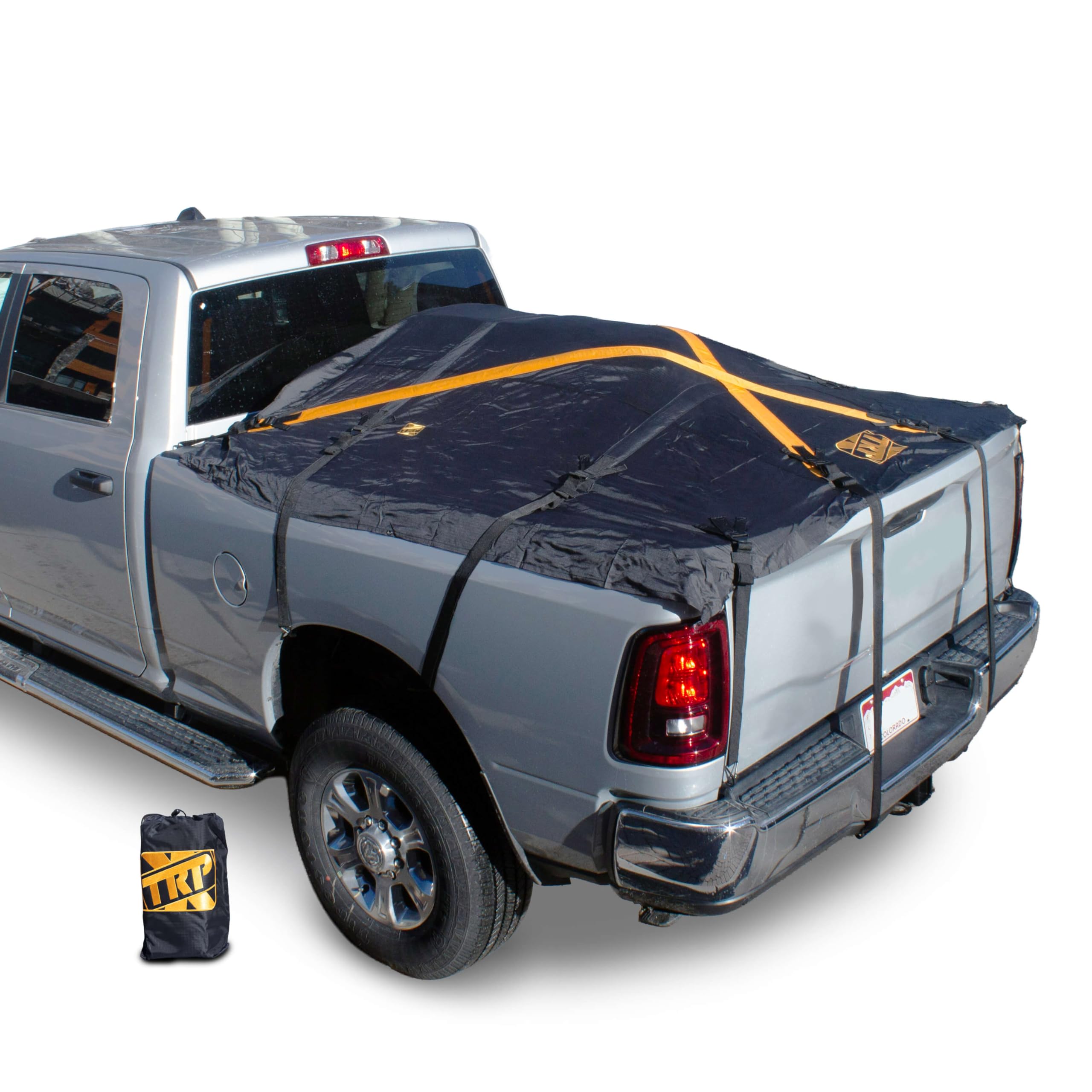Photo 1 of The Heavy Duty X-Cover by TRPx - Trailer and Truck Bed Cover Small – Integrated Heavy Duty Black Tarp and Tie Down System. Fits: Extra Short Bed, Short Bed and Utility Trailers up to 5'6"