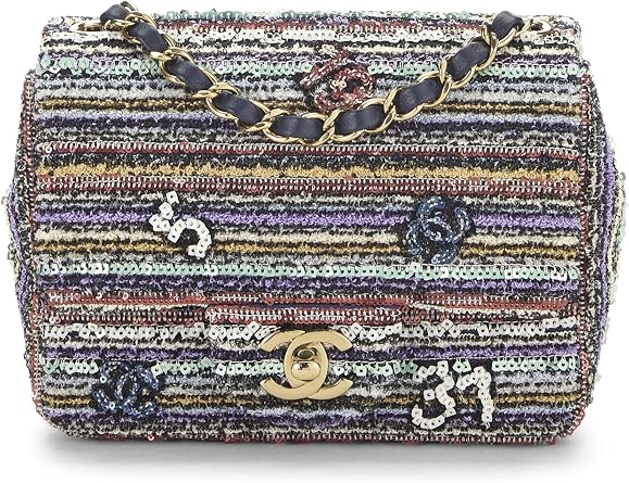 Pre-loved Multicolor Sequin Half Flap Mini, Multi