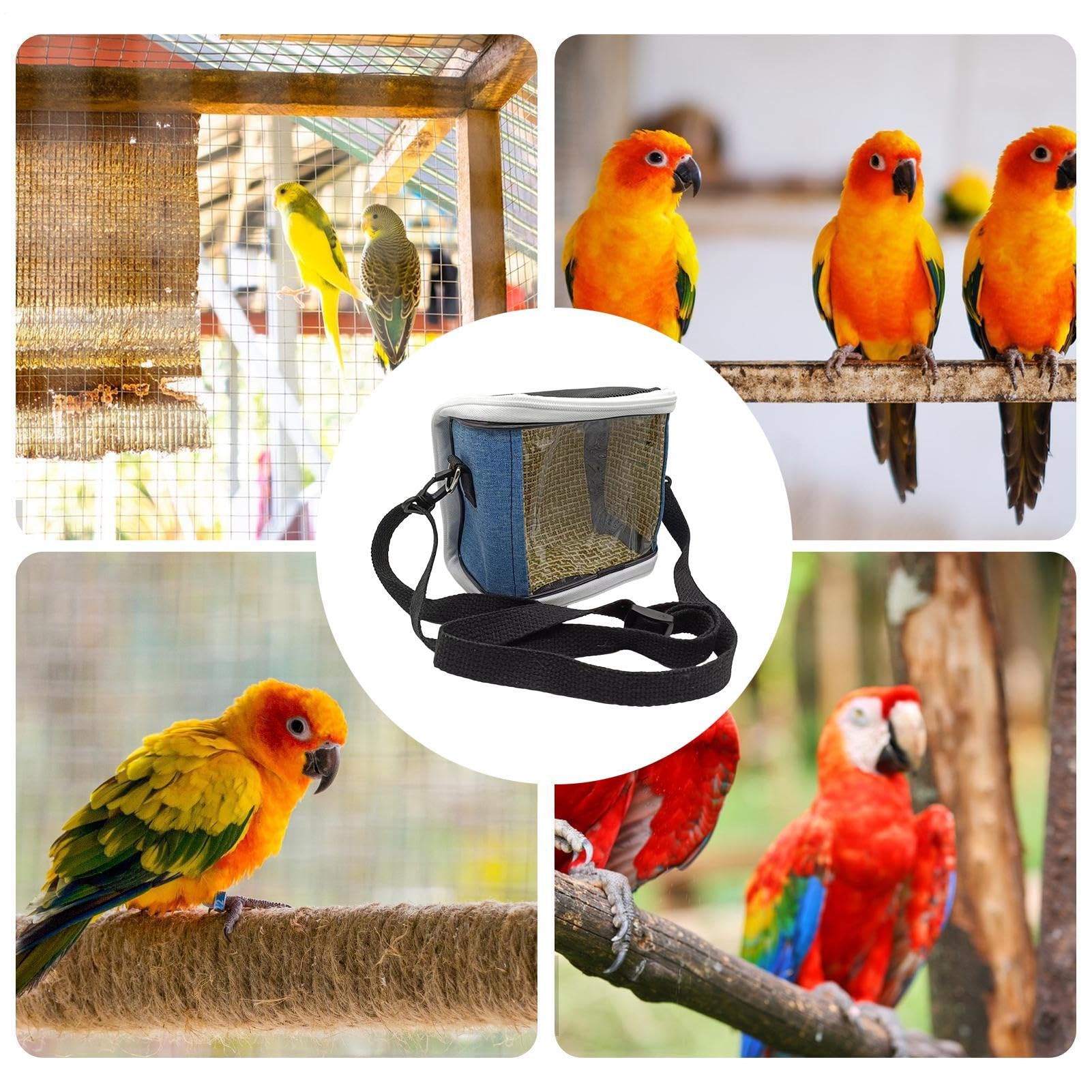 Transportín para Aves de Viaje | Jaula De Transporte Exterior para Agapornis - Jaula de Transporte Exterior para Loros | para Guacamayos Periquitos Visitas al Veterinario Paseos — view 4