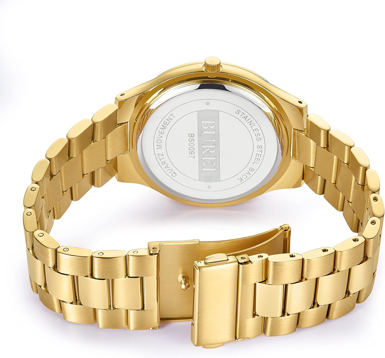 BUREI Men Watches Fashion Analog Stainless Steel Quartz Waterproof Watches,Gift for Men. - Image 7