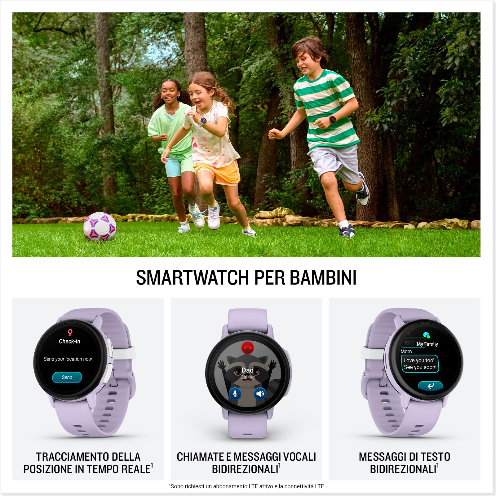 Garmin Bounce 2 Kids Smart Watch - Chiamate e Messaggi Online - Dettaglio