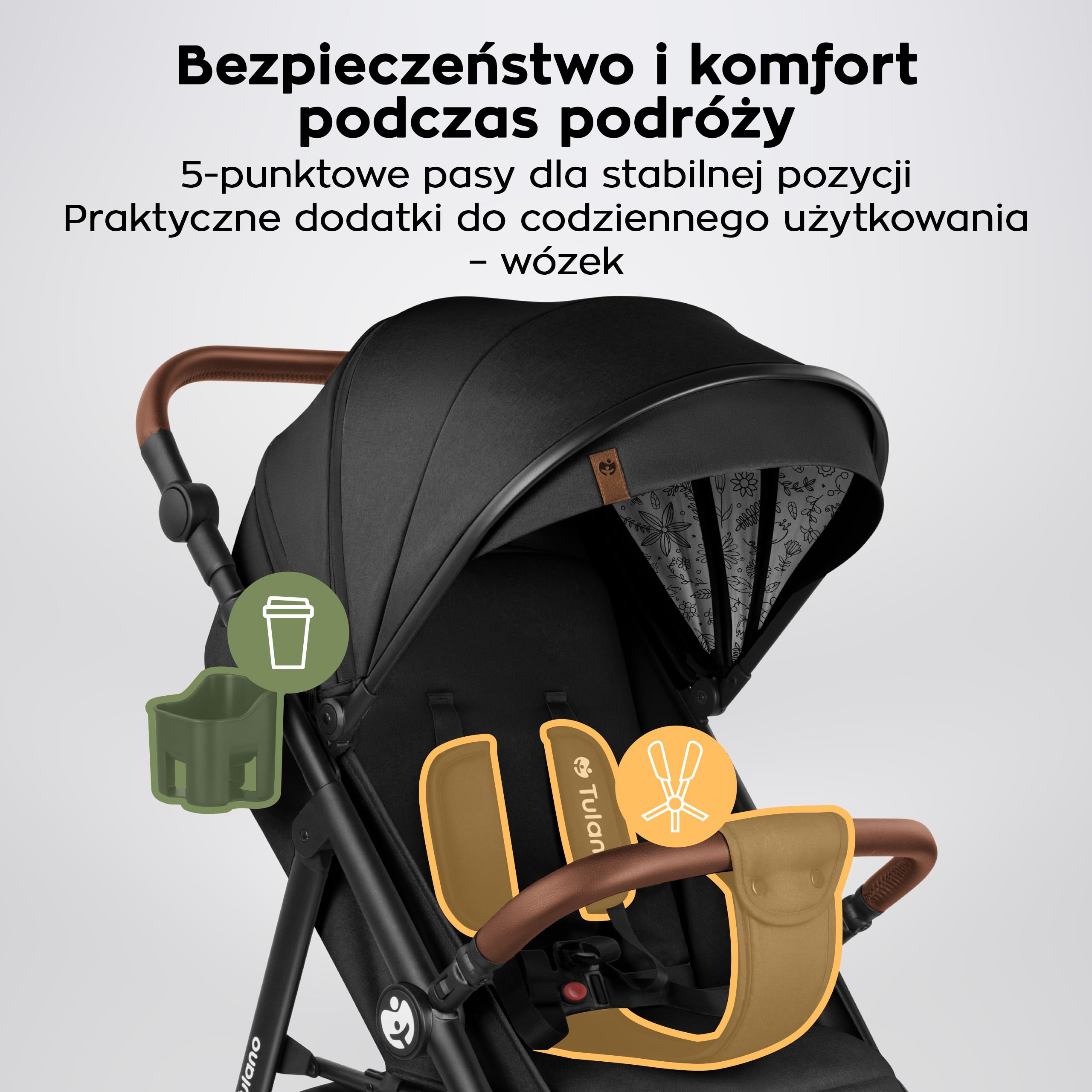 Tulano Avignon 35 wózek dziecięcy, mały, składany, wózek podróżny z funkcją leżenia, wózek podróżny, samolot, bagaż podręczny, wózek dziecięcy w zestawie ze śpiworkiem i osłoną przeciwdeszczową, wózek