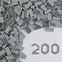 Vista 1 de 200 piezas de ladrillos de construcción pequeños clásicos, bloques de construcción 2x4, juguetes de construcción creativos STEM, ladrillos MOC a