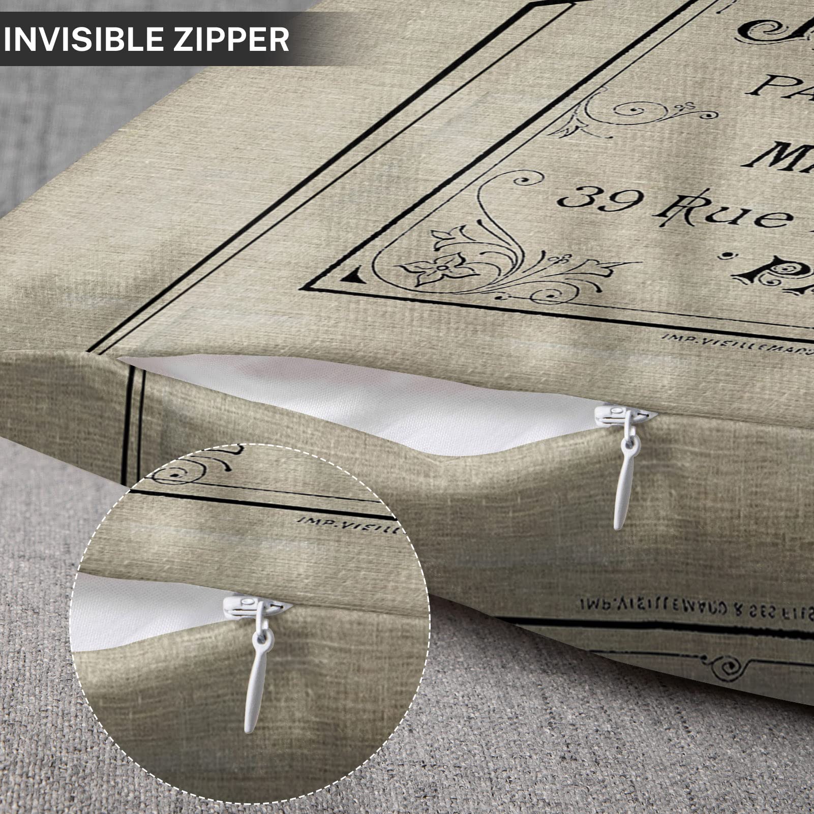 Emvency Throw Pillow Cover Vintage Advertisement French Perfume Ad Paris France Chic Decorative Pillow Case Home Decor Square 20 x 20 Inch Pillowcase