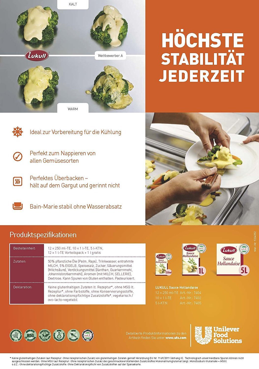 Lukull Hollandaise Sauce, 10er Pack (10 x 1 kg)