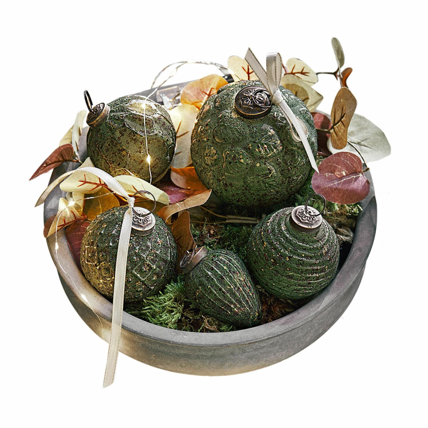 Loberon Weihnachtsschmuck 6er Set Moriches, grün