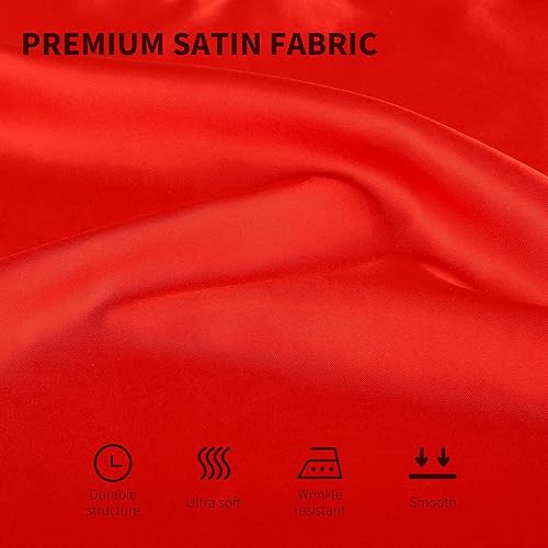 Miniatura 4 de Aneco Paquete de 16 servilletas cuadradas de satén de seda brillante, servilletas de mesa de tela suave y lisa para Navidad, boda, banquete,