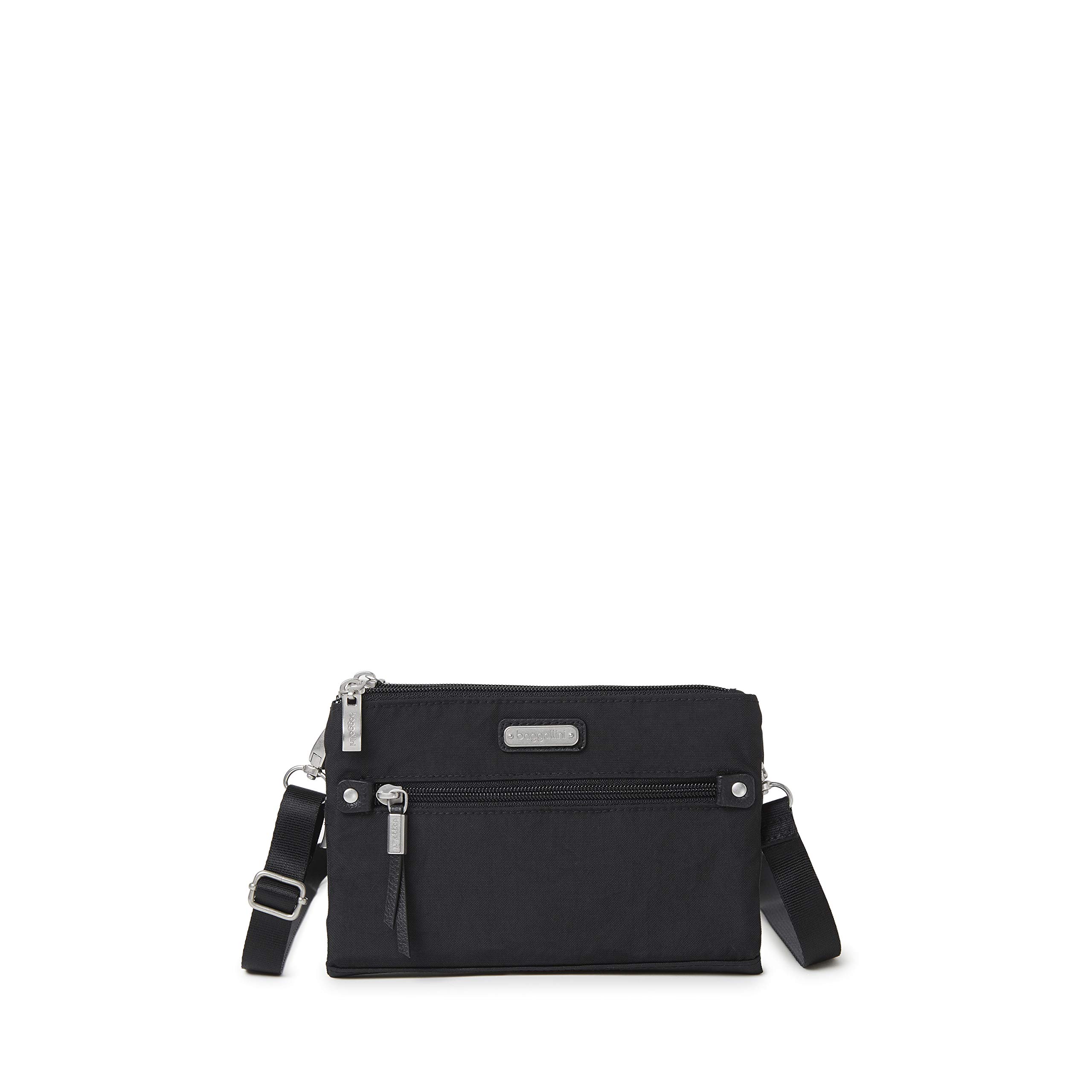 Baggallini Women's New Classic Subway Small Crossbody Bag, Black, One Size