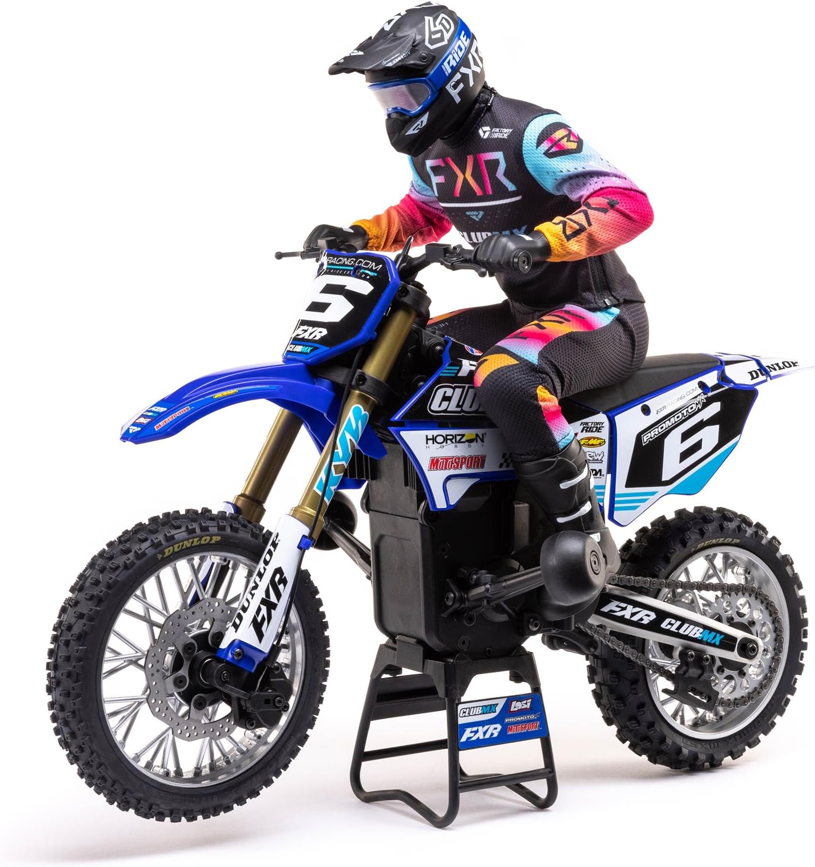 LOSI RC Promoto-MX 1/4 Motorcycle RTR (Battery and Charger Not Included), ClubMX, LOS06000T2, Blue