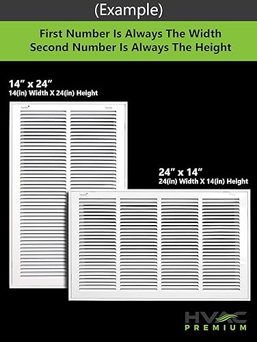Miniatura 6 de Rejilla de filtro de aire de retorno de acero " X" para filtro de 2.54 cm.  1 pulgada - Cara y puerta extraíbles - Cubierta de conducto HVAC - Cara