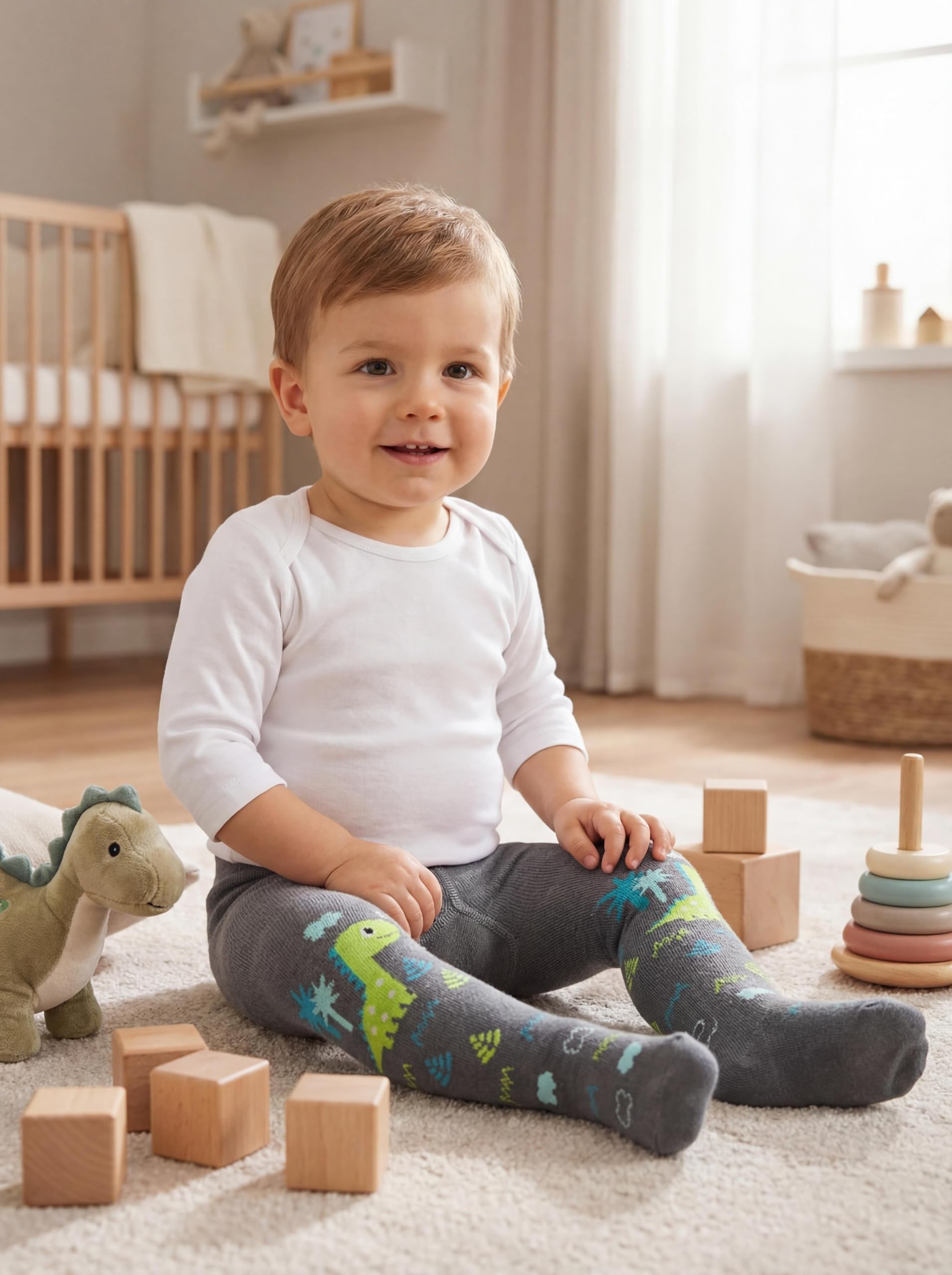 TupTam Calzamaglie Tinta Unita e Stampate Bambino, Set di 6