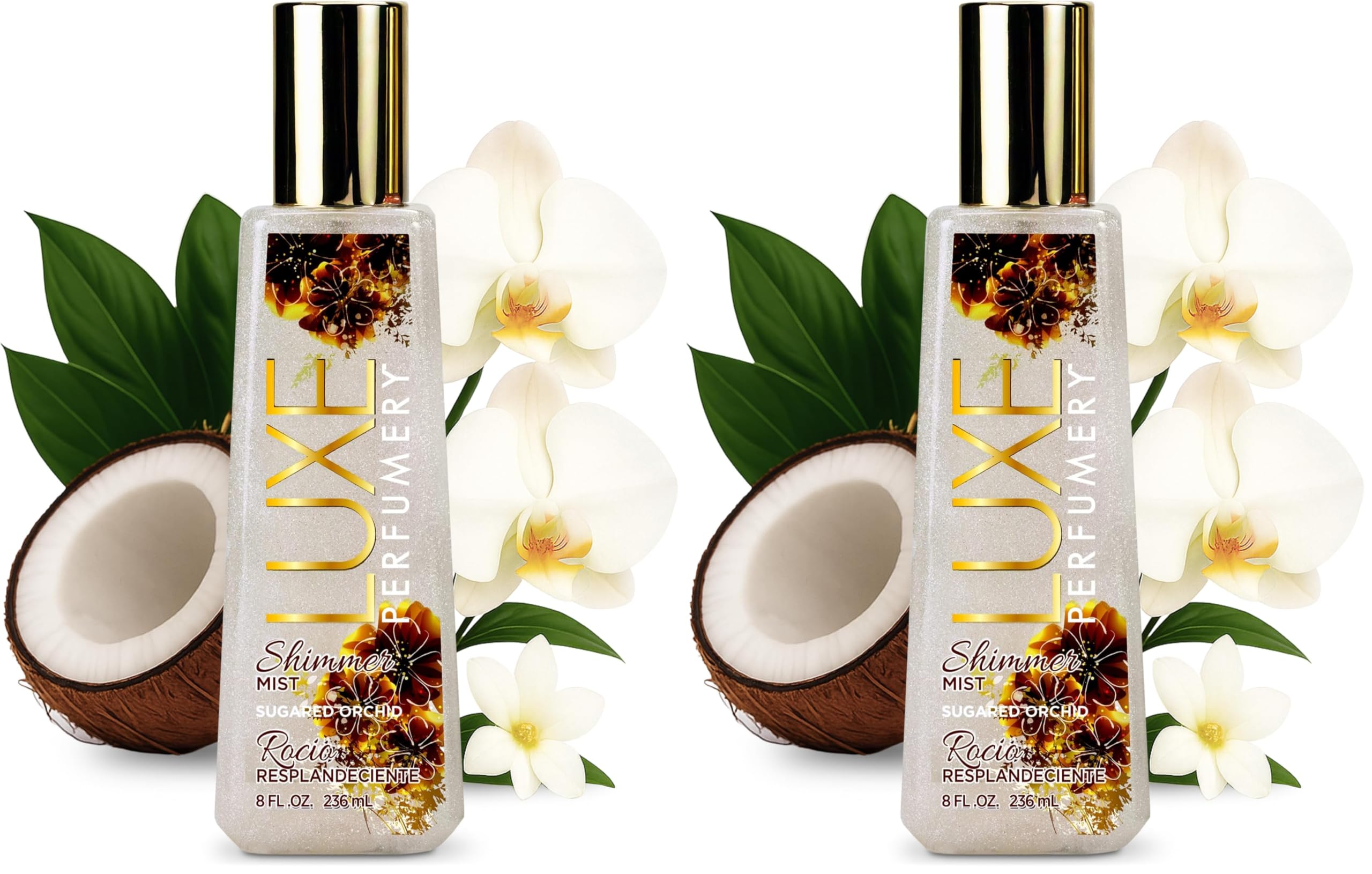 Shimmer Body Mist, Sugared Orchid, 8.0 fl oz (Pack of 2)