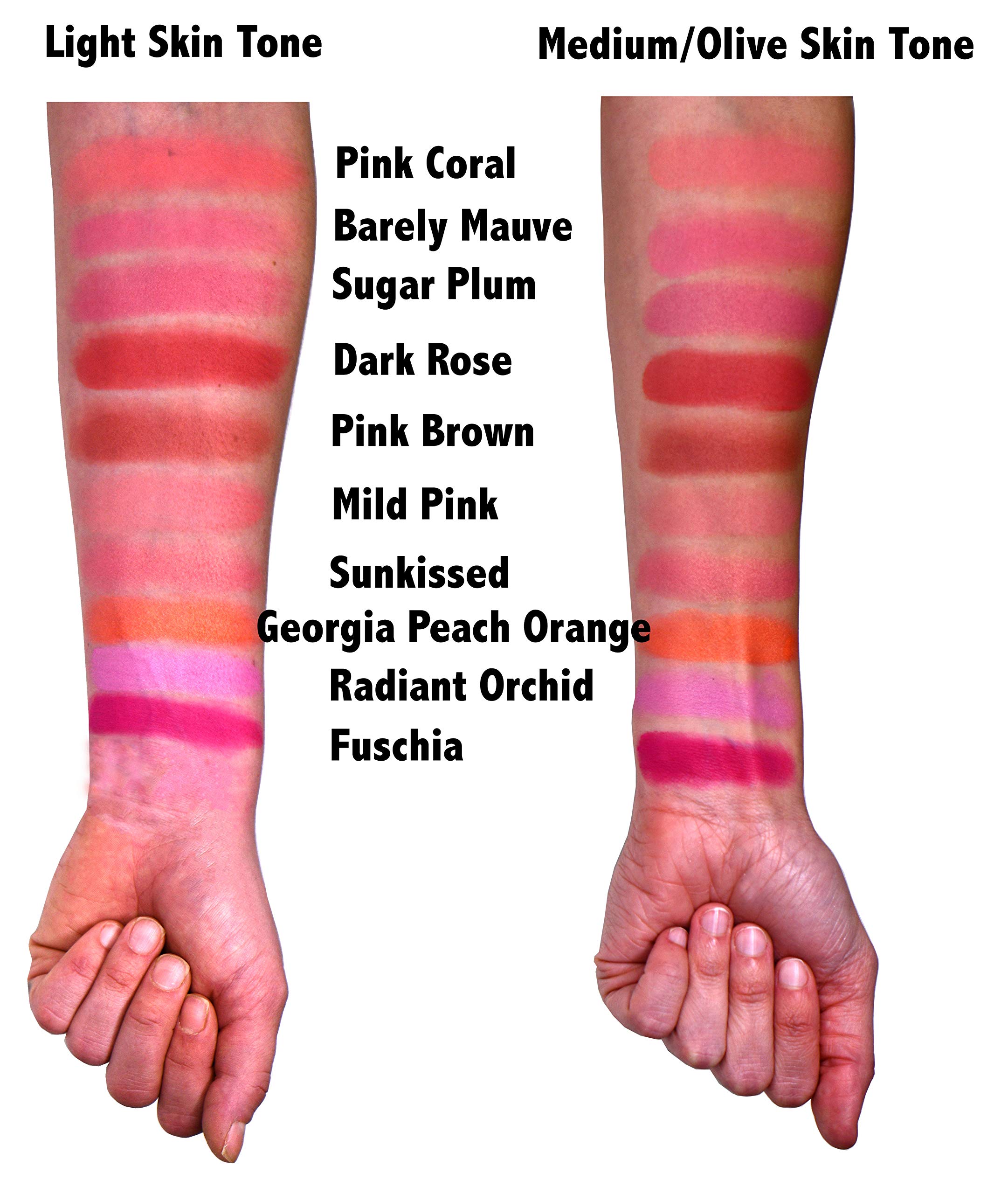 Pure Ziva Barely Mauve Pixie Pink Vegan Blush Pressed Color Powder, talco ni parabenos, sin pruebas en animales ni experimentos con animales