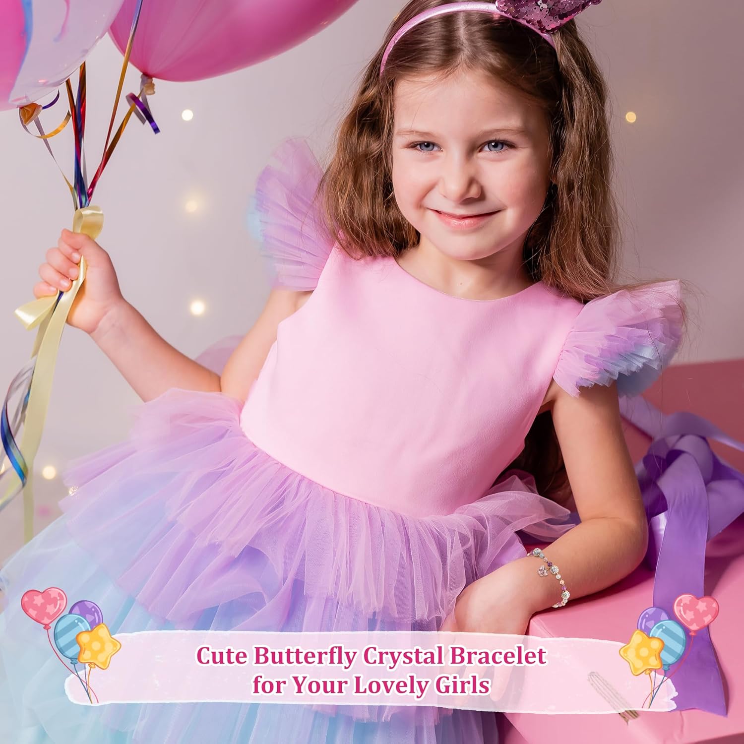 Butterfly Crystal Bracelet for Daughter Granddaughter Niece, Valentine's Day Birthday Graduation Back to School Christmas Gifts - Image 4