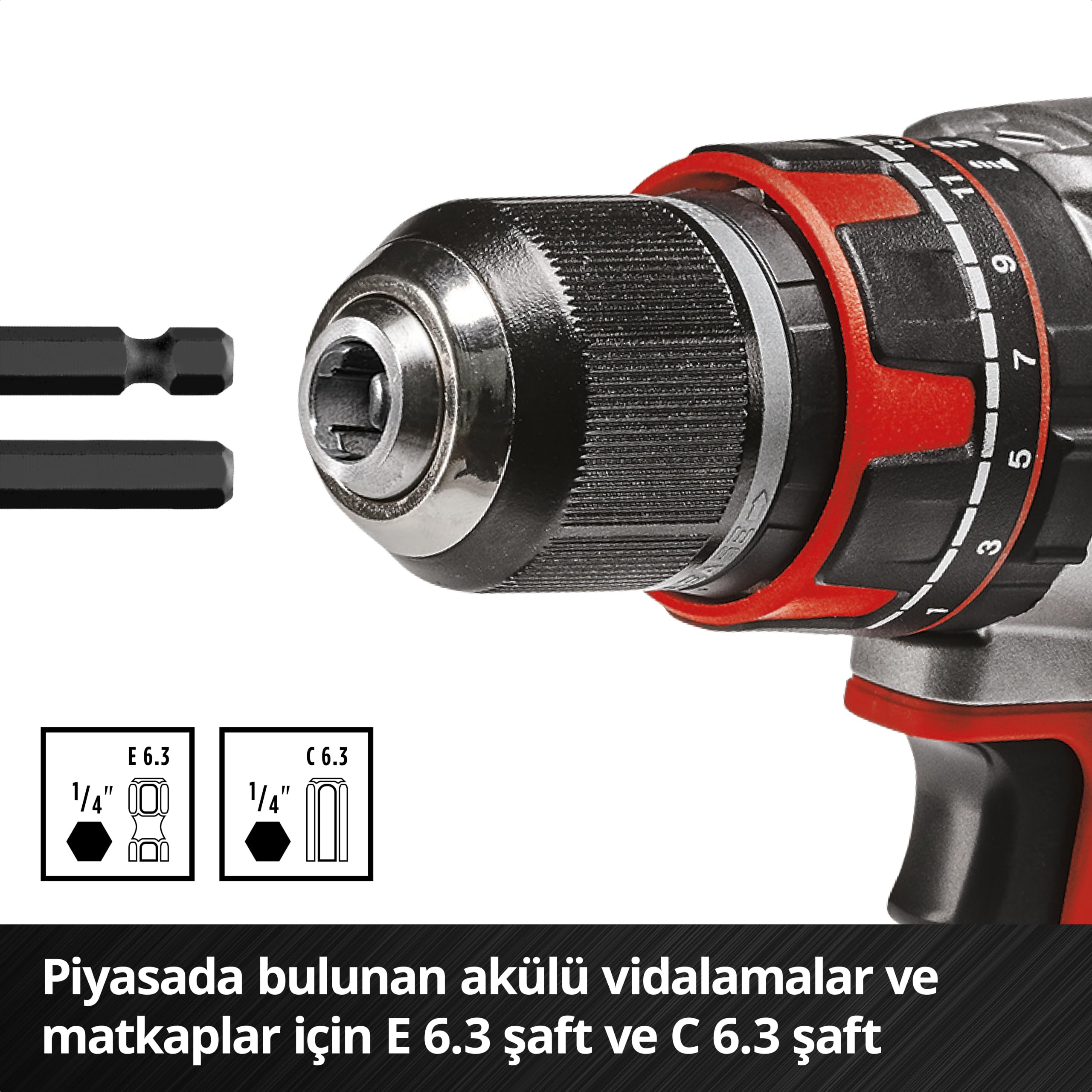Einhell M-Case Zestaw Bitów, Czaerwony, 42 Elementy