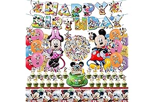Ultimate Minnie and Mickey Birthday Party Supplies Kit: Decorations and Favors Galore!