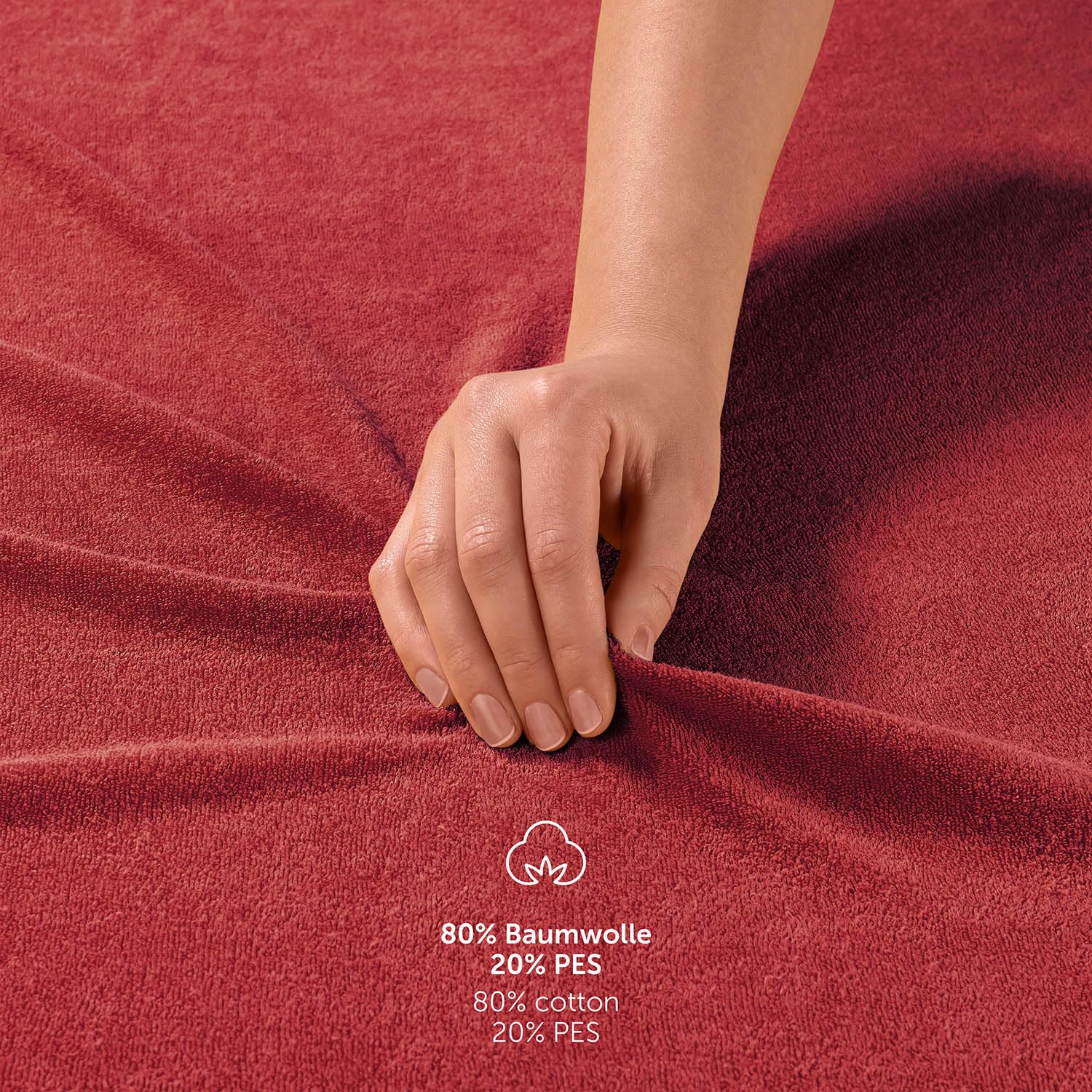 Blumtal Set van 2 Badstof Hoeslakens - Knuffelzacht hoeslaken 180 x 200, Oeko-Tex 100 gecertificeerd, wit