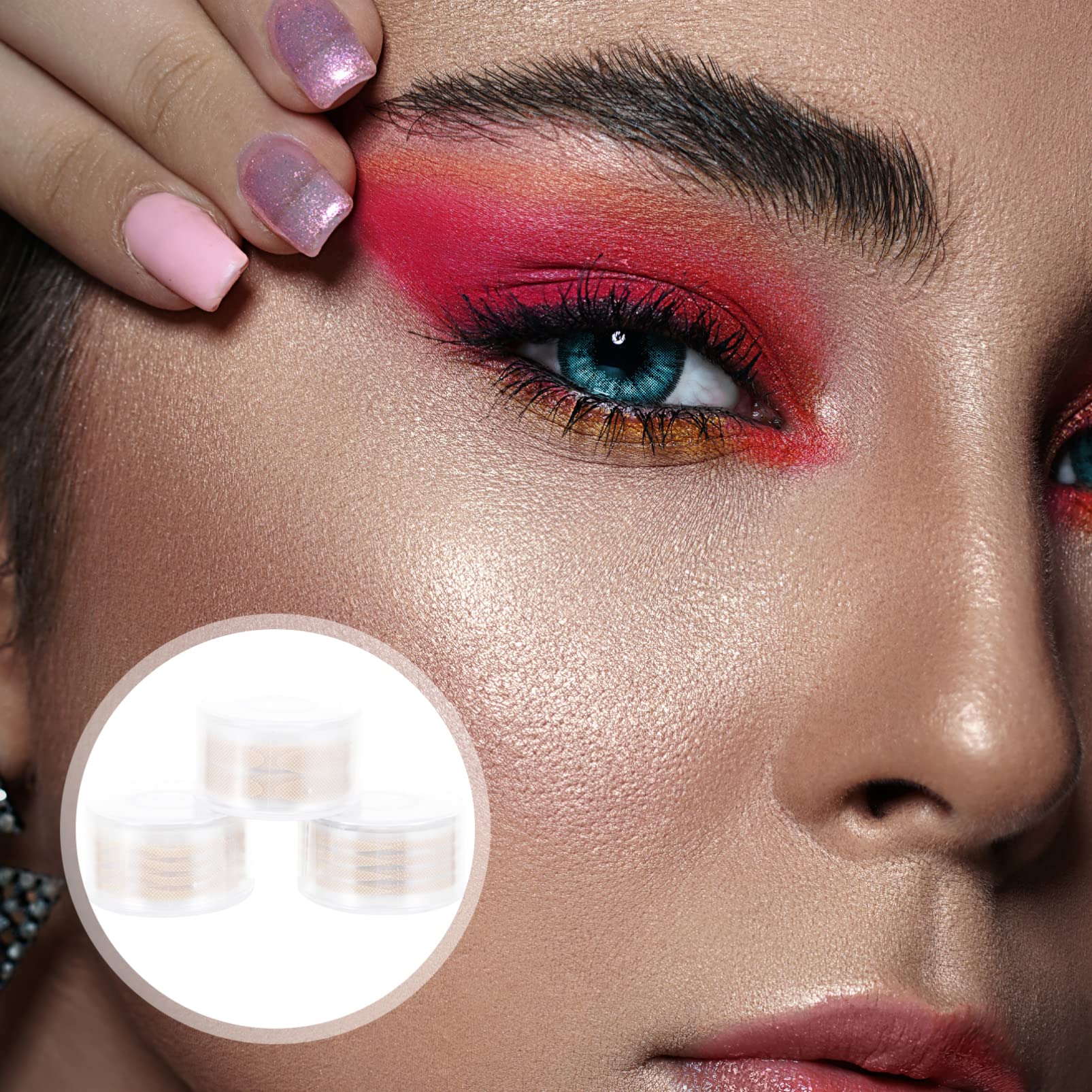 KALLORY 2sets Natural Double Eyelid Tapes Eyelid Tapes No Fork Comfortable for All Skin Types 3rolls*2