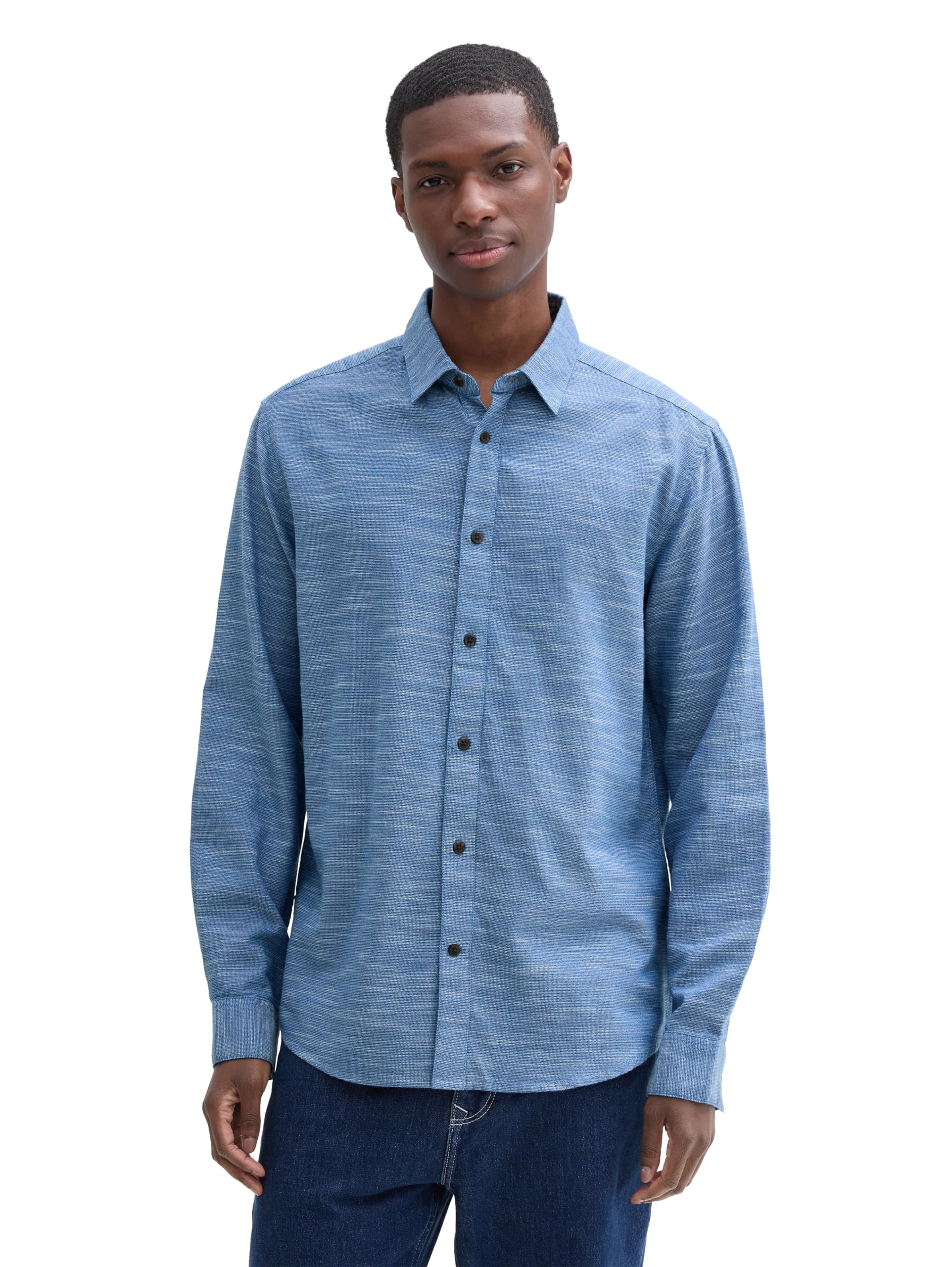 Tom Tailor Herren 1043816 Regular Fit Hemd aus Baumwolle (1er Pack)