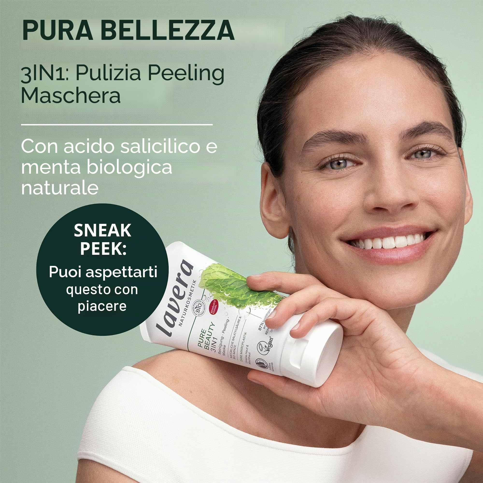 lavera Calendario dell'Avvento con cosmetici naturali per donne, calendario di bellezza | 24 sorprese per la cura della pelle, la cura del viso e il trucco, cosmetici naturali nel calendario dell'Avvento Beauty