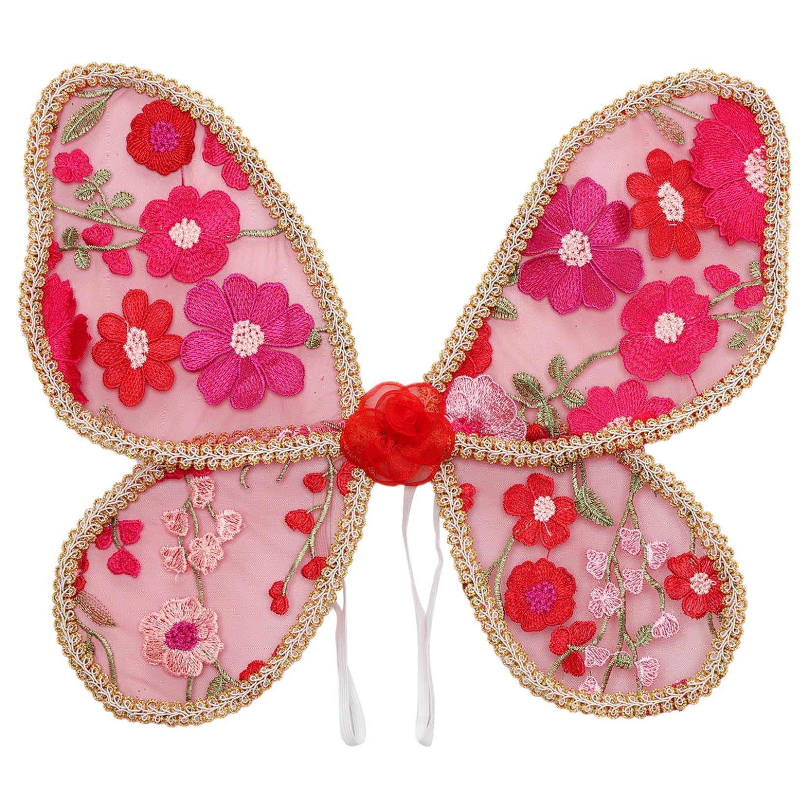 TTAO Baby Butterfly Flower Embroidered Wings with Wand Fairy Princess Costume Wing Newborn Photography Props Type E-3 One Size — image 1