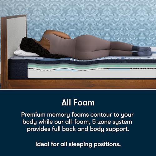 Miniatura 10 de Serta iComfort Aveda - Colchón de espuma viscoelástica tamaño mediano de 12 pulgadas, alivia la presión, enfriamiento y apoyo para un sueño