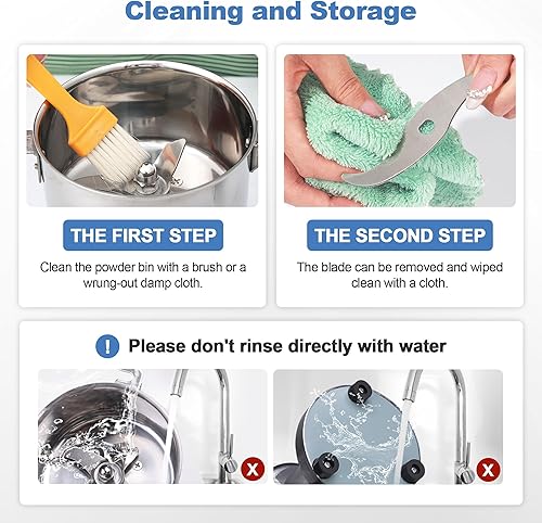 Miniatura 5 de Greatrue Molinillo eléctrico de grano de acero inoxidable de 5.29 oz para maíz seco, café, trigo, pimienta, semillas de alimentos, harina de frijol