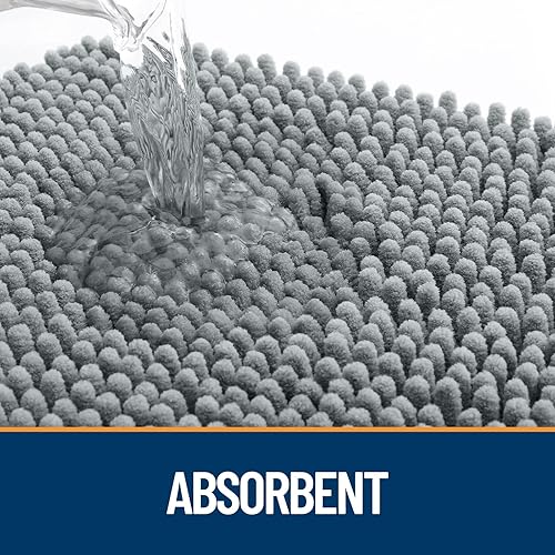 Miniatura 3 de OLANLY Tapete para puerta de perro y patas fangosas, absorbe la humedad y la suciedad, antideslizante, lavable, de felpilla de secado rápido, para