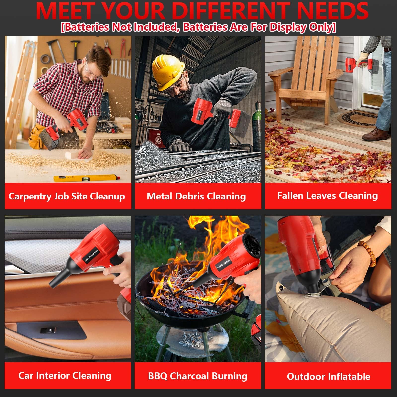 Cordless Leaf Blower For Milwaukee 18V Battery With - View #3