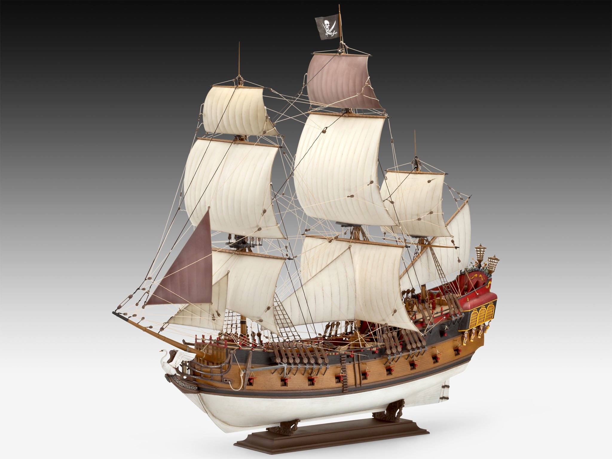 Revell Revell_05605 Modellbausatz Schiff 1:72 - Piratenschiff im Maßstab 1:72, Level 5, originalgetreue Nachbildung mit vielen Details, Segelschiff, 05605 merhfarbig