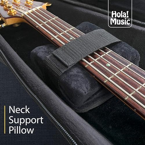 Miniatura 4 de Hola! Music Funda para guitarra bajo eléctrico, bolsa suave de 41 pulgadas para guitarras eléctricas con acolchado de 1 pulgada, correas de hombro