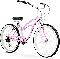 Vista 8 de Sixthreezero Urban Lady Beach Cruiser - Bicicleta híbrida de 3 velocidades para mujer