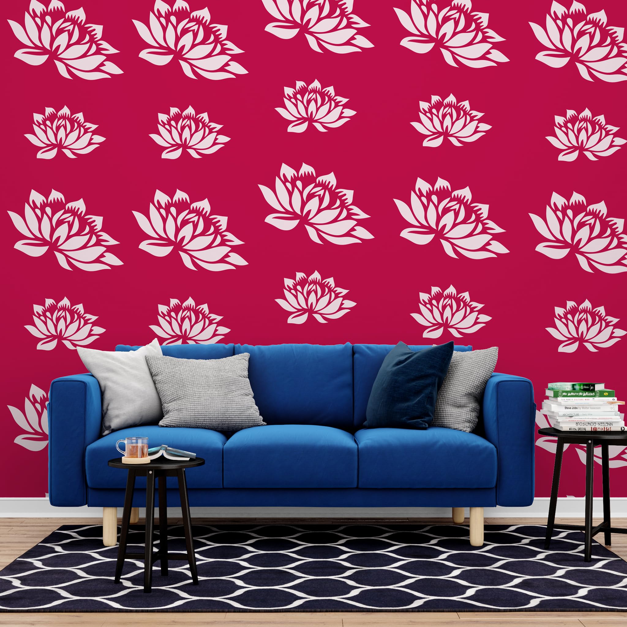StenCart Stencil for Wall Painting Home Lotus Floral Reusable Wall Stencil Design for Wall Decoration(16 inch x 24 inch)–Suitable for Room Decor,Ceiling and Floors Stencil(Pack of 1, (STC1624-117)) (B0CQDCJL9N) Amazon Price History, Amazon Price Tracker