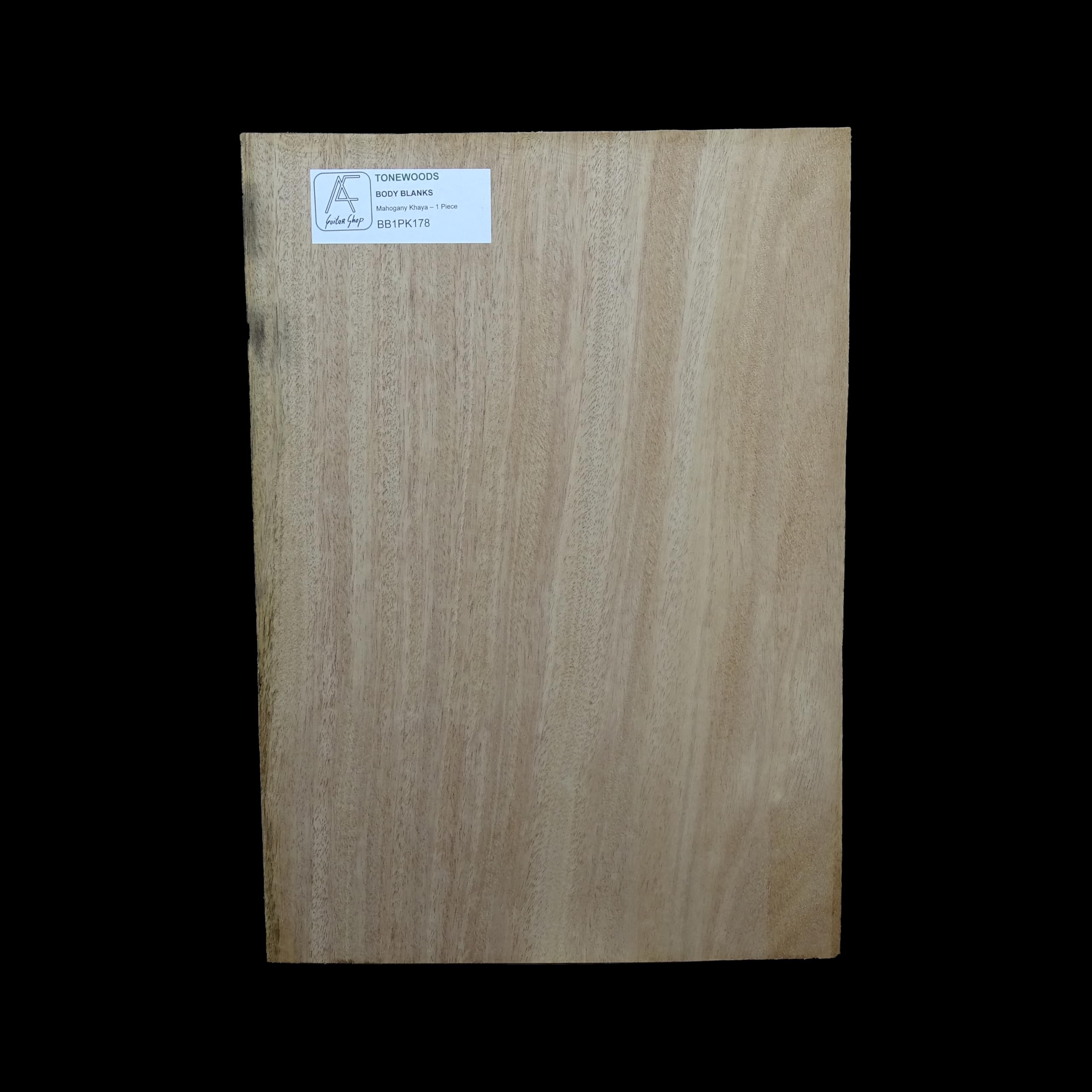 Corps de guitare acajou Khaya BB1PK178 pour remplacer un bois de lutherie fendu