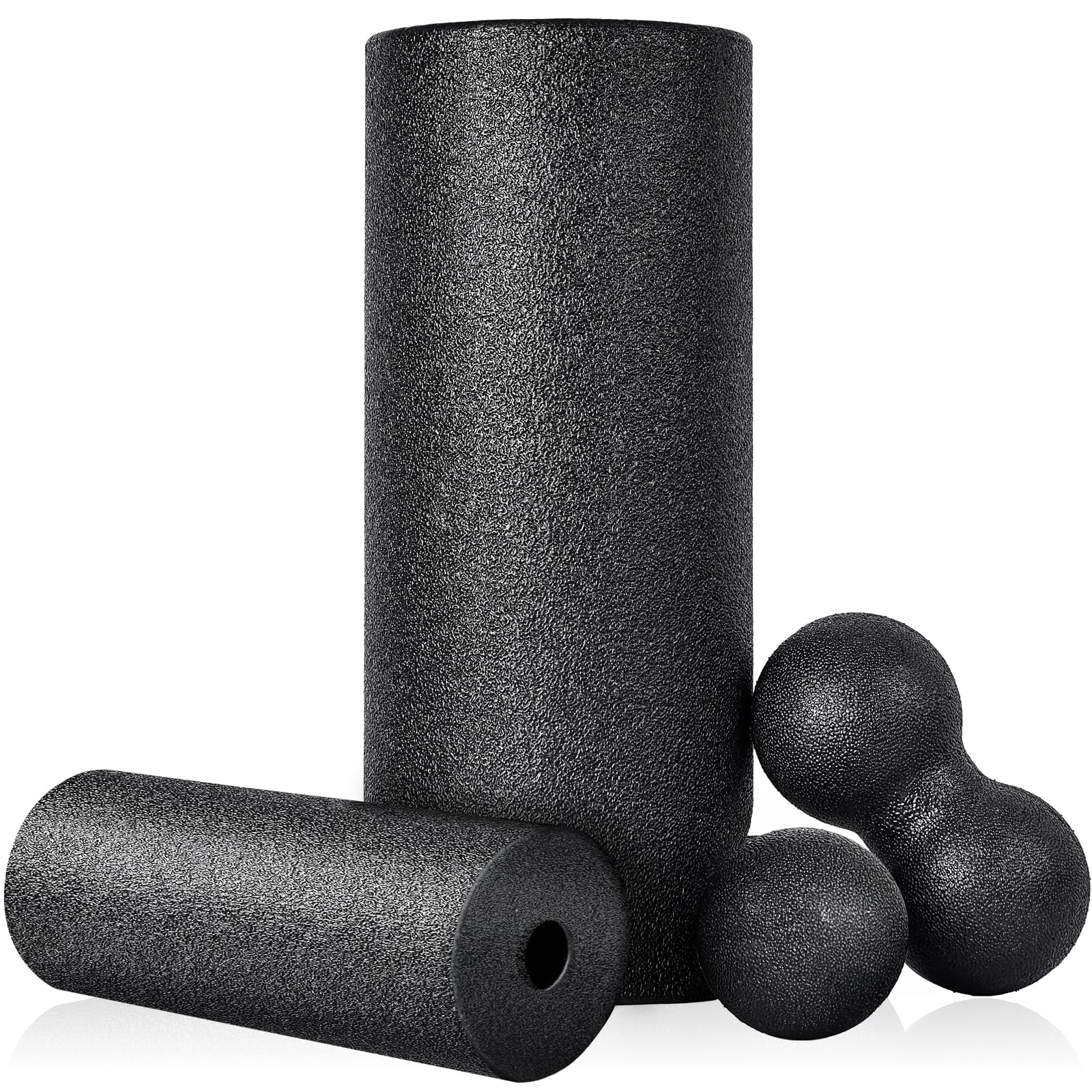 Faszienrolle Set Blackroll Foam Roller Faszien Set mit Faszienball Mini Faszienrolle Klein und Duoball für Yoga Faszien Training von Muskeln