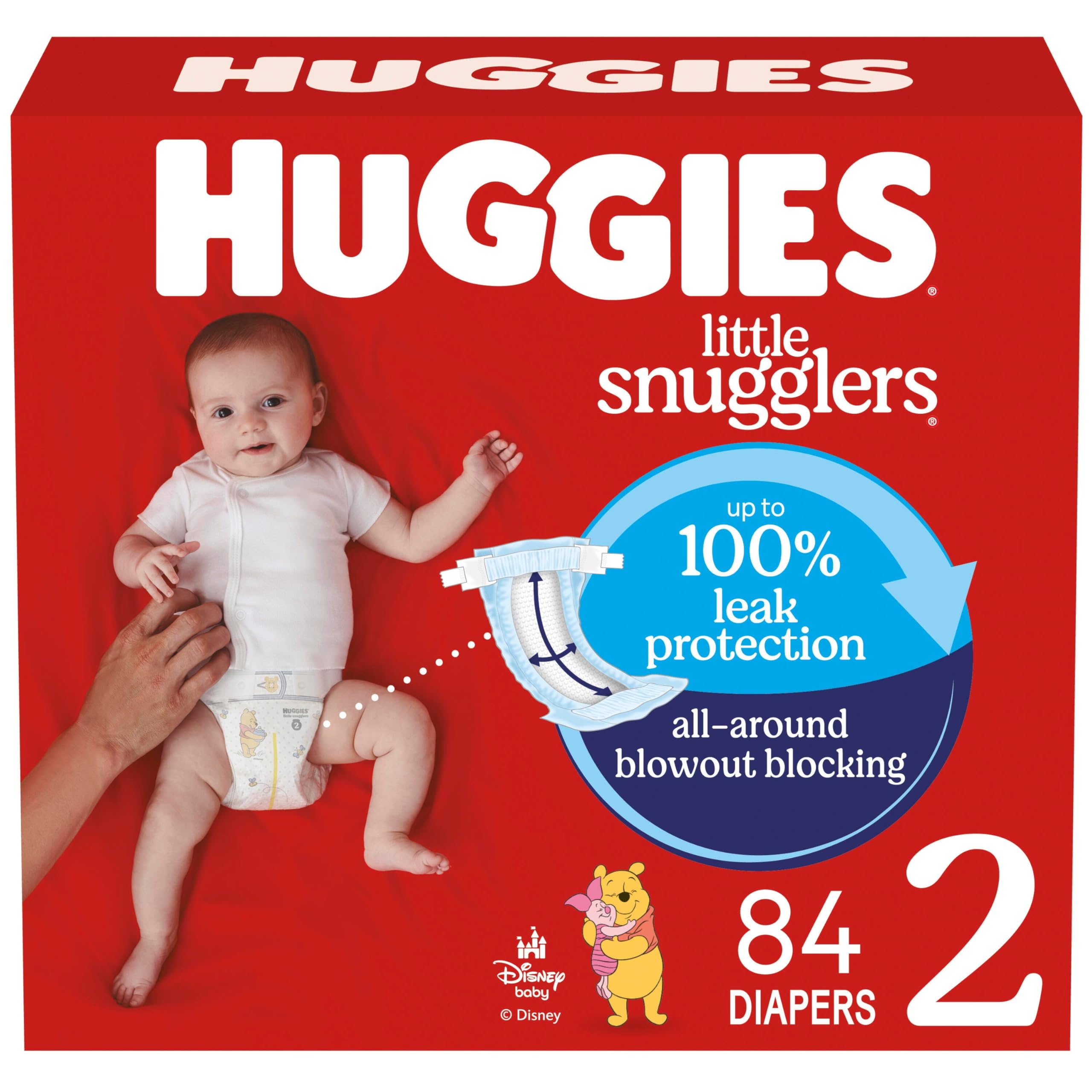 Huggies Little Snugglers Baby Diapers, Size 2, 84 Ct