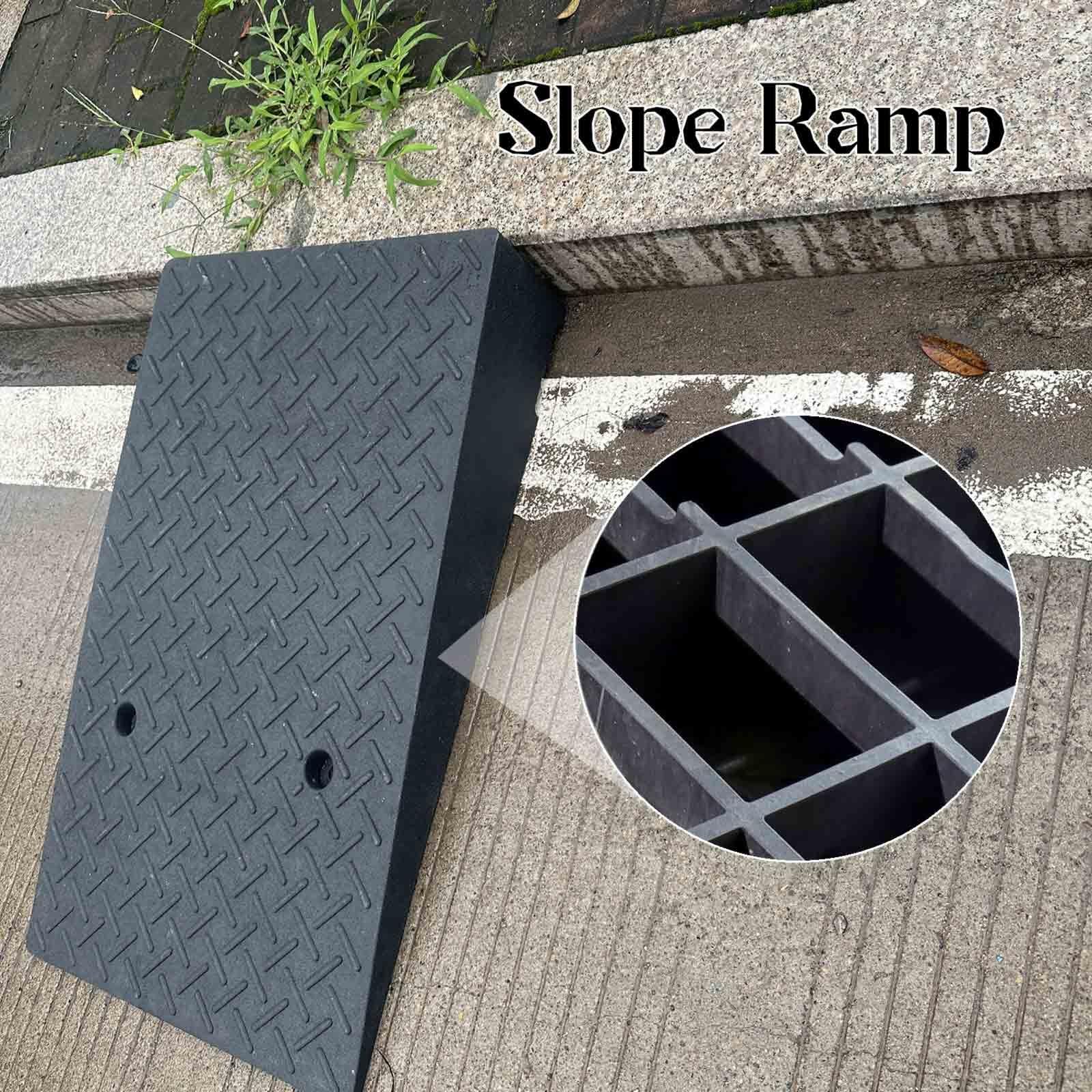 Rampa de goma para entrada de coche, rampa de umbral de 5.5 pulgadas para camión, scooter, bicicleta, rampa de movilidad para motocicleta y silla de ruedas (10 cm)