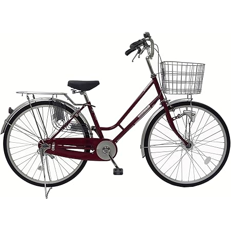 Amazon Chacle チャクル ノーパンク自転車 軽快車 26インチ オートライト レッド 武田産業 シティー ファミリーサイクル