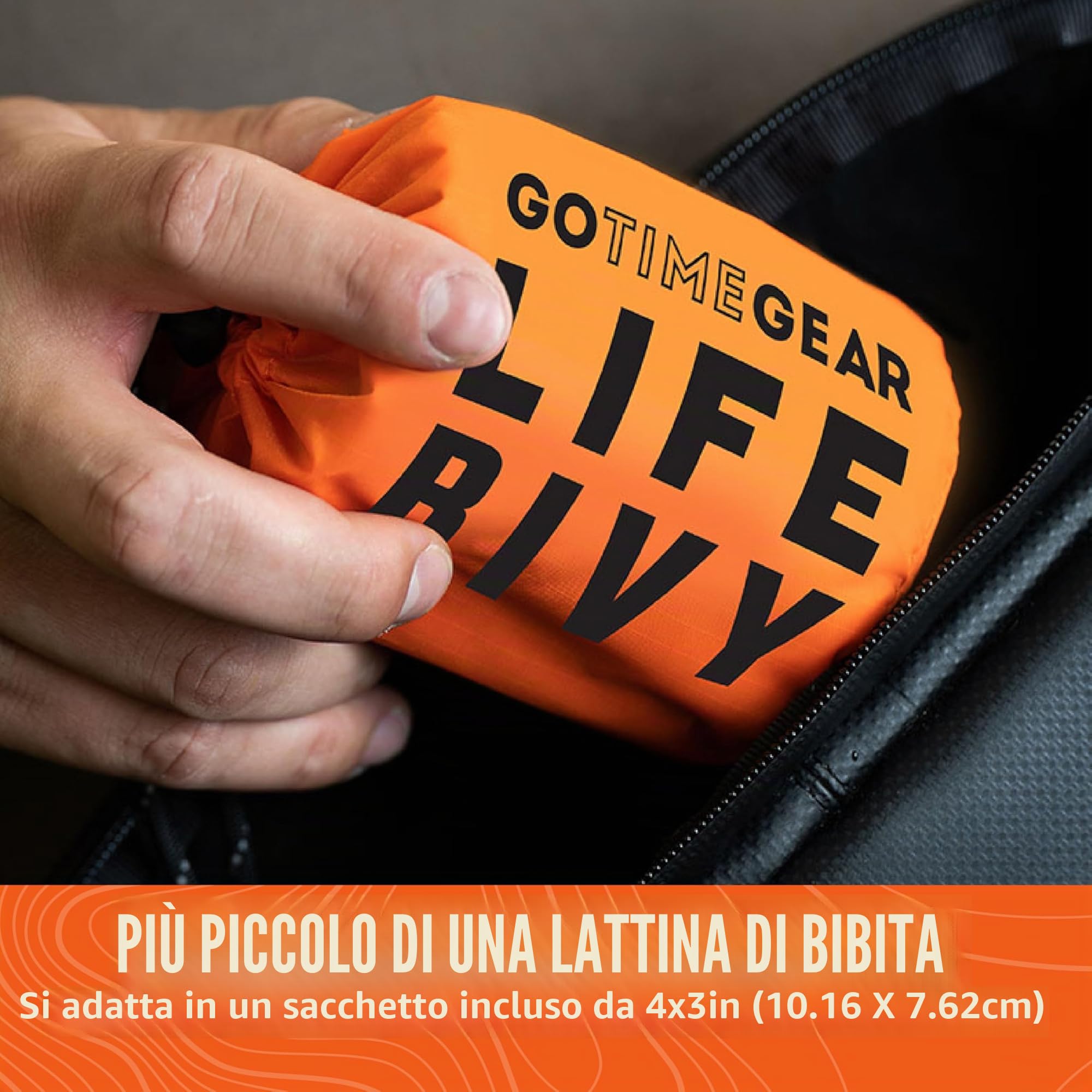 Go Time Gear Life Bivy Emergency Sleeping Bag Thermal Bivvy - Use as Emergency Bivy Sack, Survival Sleeping Bag, Mylar Emergency Blanket