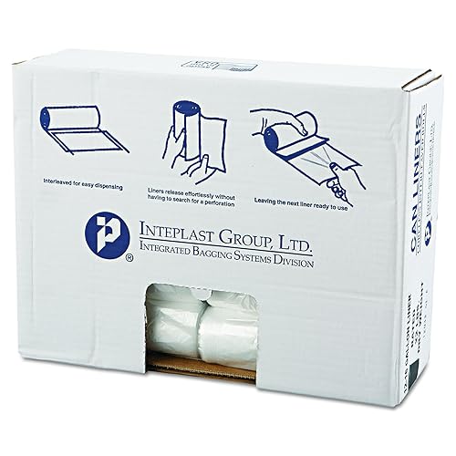 Inteplast Group Valu-Plus HDPE. Star Seal. Revestimiento para bote de basura, Natural, 1000