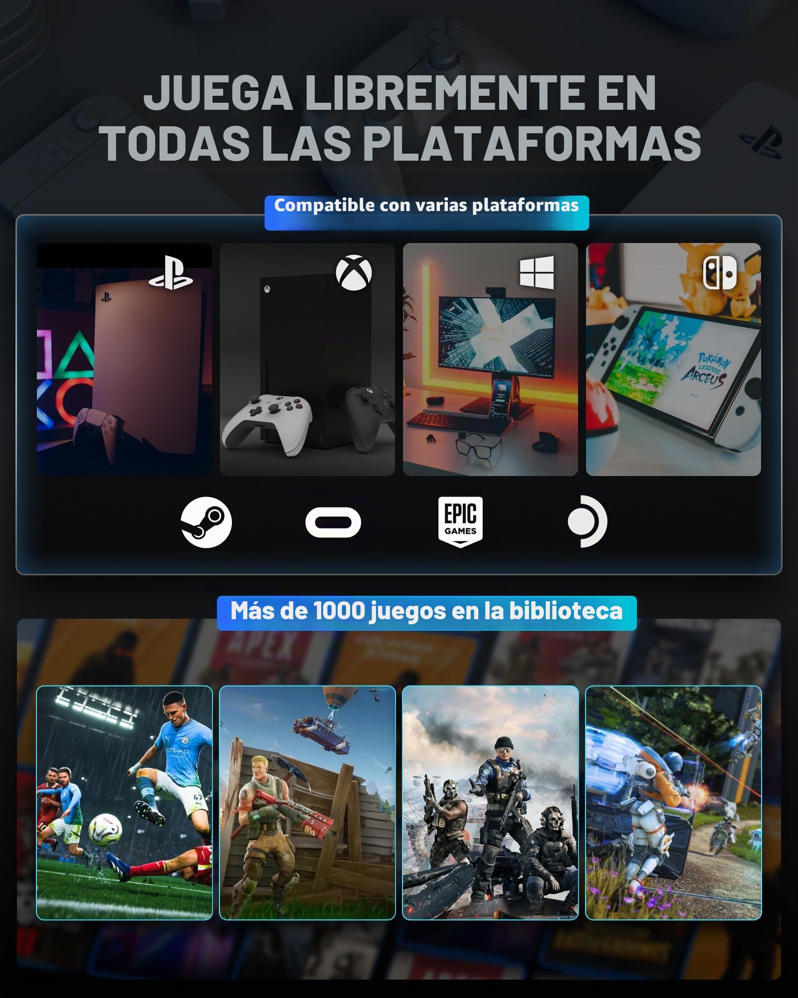 Router WiFi 6 Gaming: PC, PS5, Xbox, Switch | Acelerador GearUP 90 Días Gratis | 2402 Mbps Dual-Banda (5G/2.4G) | Conexión Ethernet/WiFi | Optimizador Internet Juegos