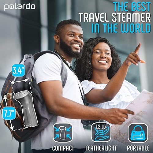Miniatura 9 de POLARDO Vaporizador de ropa, tamaño de viaje, artículos esenciales de vacaciones, vaporizador portátil de mano, pequeño vaporizador de mano para