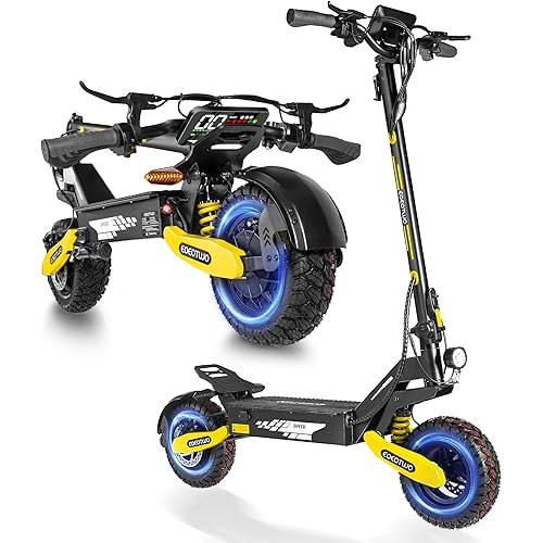 Electric Scooter for Adults, 1200W/2400W Motor Fast E Scooter, 11" Off-Road Tires, Up to 30/40 MPH Top Speed & 20/43 Miles Long Range, Dual Brake, Foldable