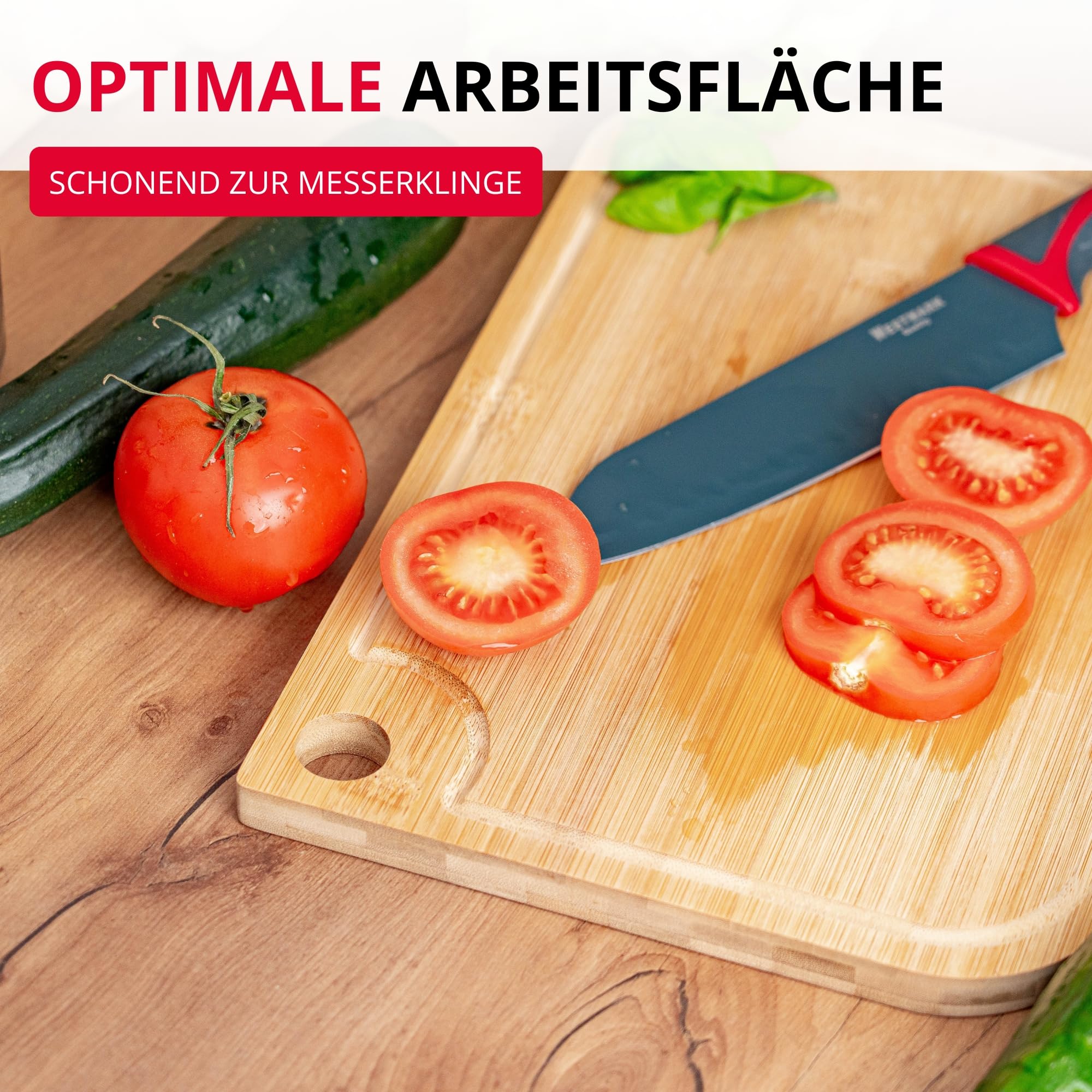 Westmark Schneidebrett Aus Bambus – 50x35 Cm, Robust & Nachhaltig Für Küche & Servieren