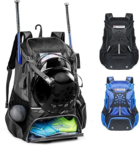 VIGEGARI Youth Baseball Bag, Baseball Backpack for Boys,Youth, Adults-Bat Bag, Softball Bag, T-Ball, Softball Equipment & Accessories for Bat, Glove