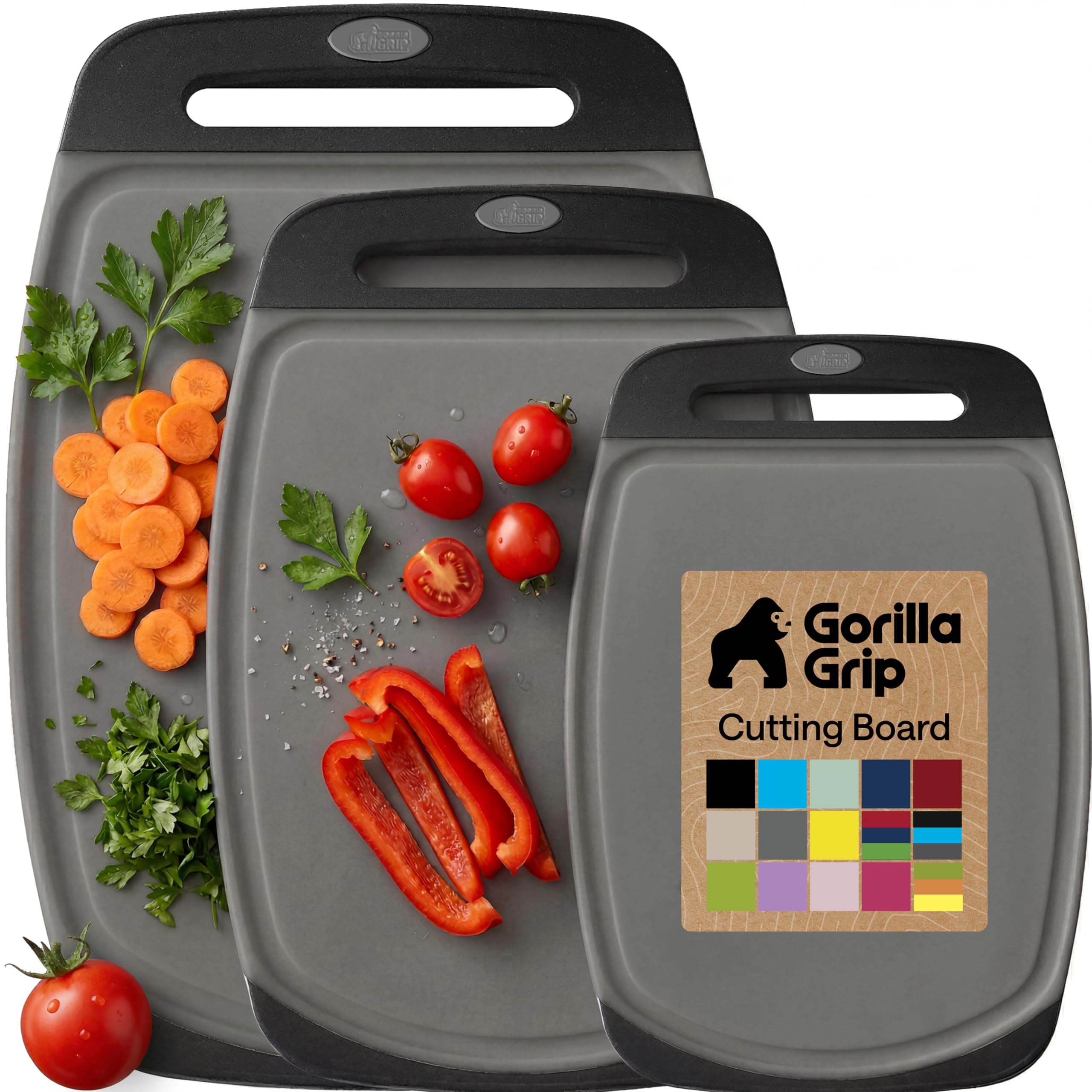 GORILLA GRIP BPA-Free Cutting Board Set