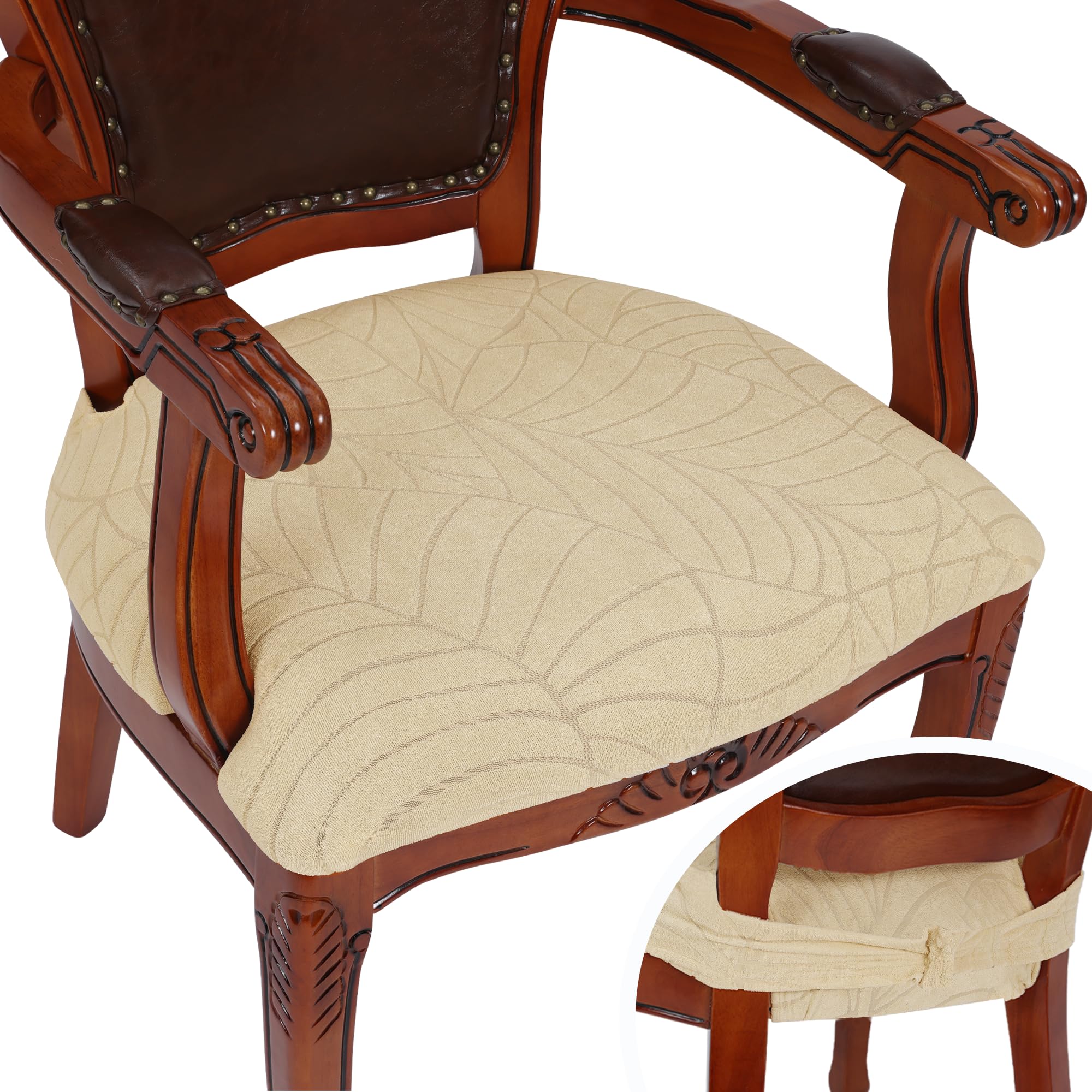 Cream Dining Chair Slipcovers - Set of 6 -10