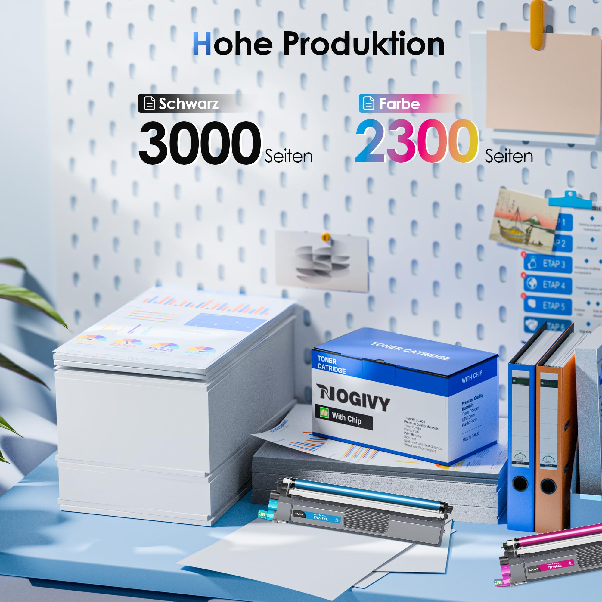 TN248XL TN-248XL Mit Chip Kompatibel für TN248 TN 248 XL für Brother MFC-L3760CDW Toner MFC-L3740CDW MFC-L3740CDWE DCP-L3560CDW DCP-L3520CDW HL-L3220CWE MFC-L8390CDW HL-L3240CDW TN-248CMYK - 4